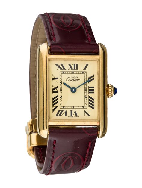 cartier 18k watch|cartier tank must watch price.